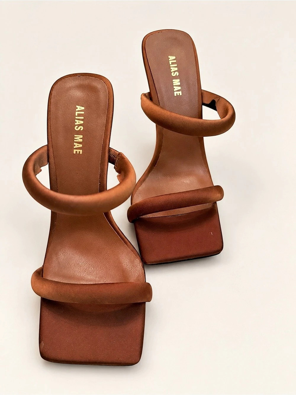 Alias Mae Cassie Mule Square Toe Heels in Brown